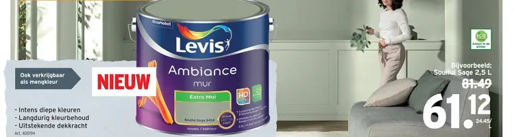 Promotie: Ambiance mur Extra Mat - Soulful Sage