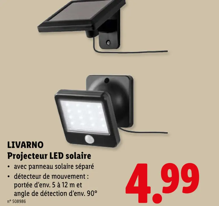 Offre: Projecteur LED solaire