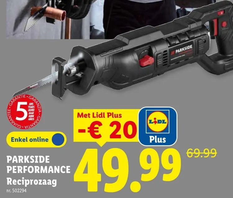 Promotie: Reciprozaag