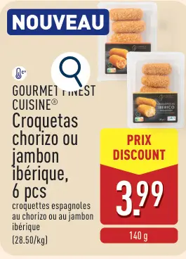 Offre: Croquetas chorizo ou jambon ibérique