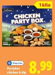 Aanbieding: Partybox chicken & dip