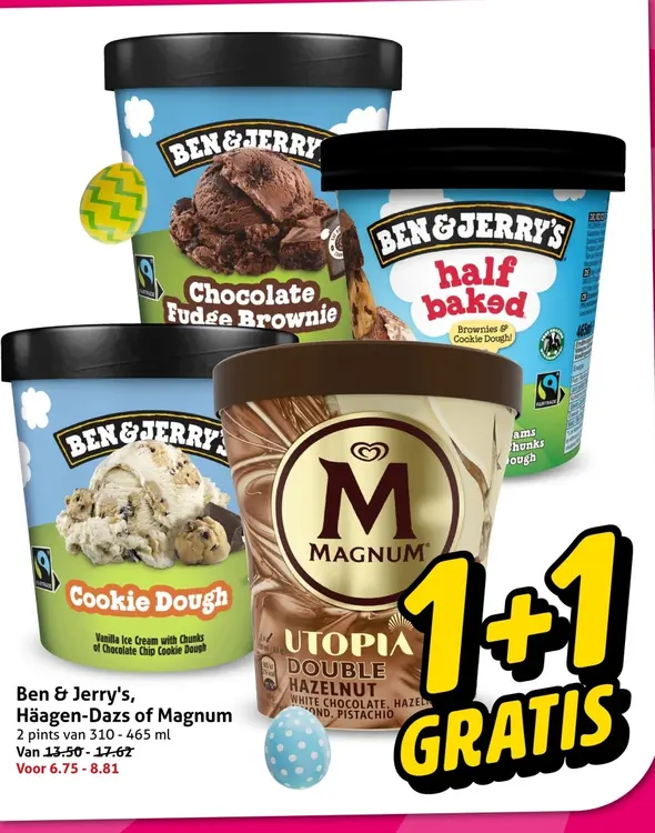 Aanbieding: Ben & Jerry's, Häagen-Dazs of Magnum