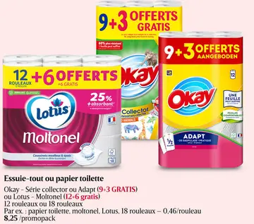 Offre: Essuie-tout ou papier toilette