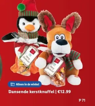 Aanbieding: Dansende kerstknuffel