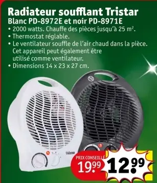 Offre: Radiateur soufflant Tristar