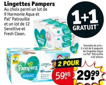 Offre: Lingettes Pampers