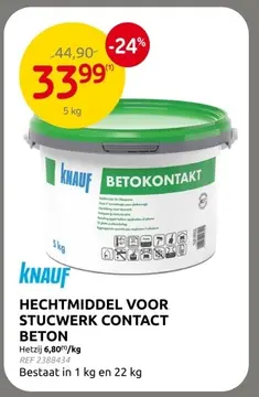 Aanbieding: Hechtmiddel voor stucwerk contact beton