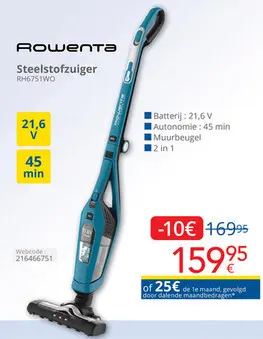 Promotie: Steelstofzuiger RH6751WO