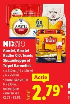 Aanbieding: Amstel, Amstel Radler 0.0, Texels Skuumkoppe