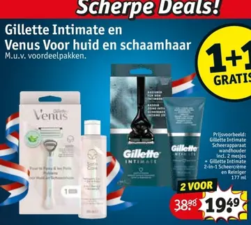 Aanbieding: Gillette Intimate en Venus Voor huid en schaamaar