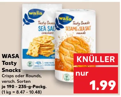 Aanbieding: WASA Tasty Snacks