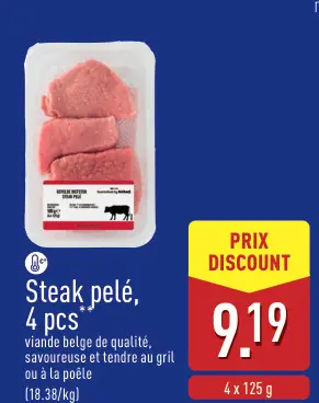 Offre: Steak pelé