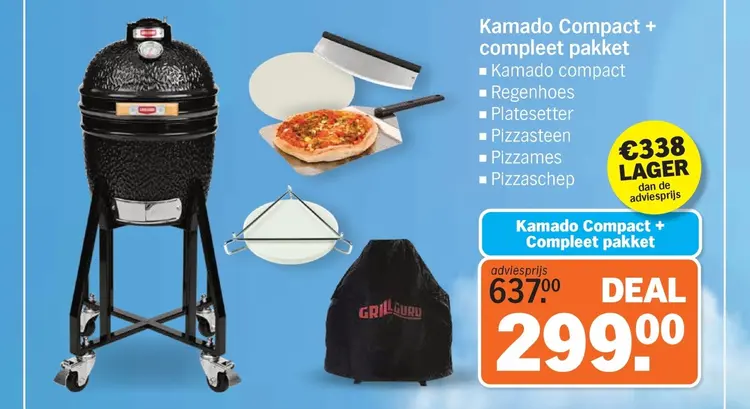 Aanbieding: Kamado Compact + compleet pakket