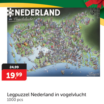 Aanbieding: Legpuzzel Nederland in vogelvlucht 