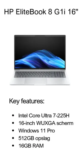 Aanbieding: HP EliteBook 8 G1i 16"