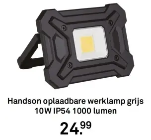 Aanbieding: Oplaadbare werklamp grijs