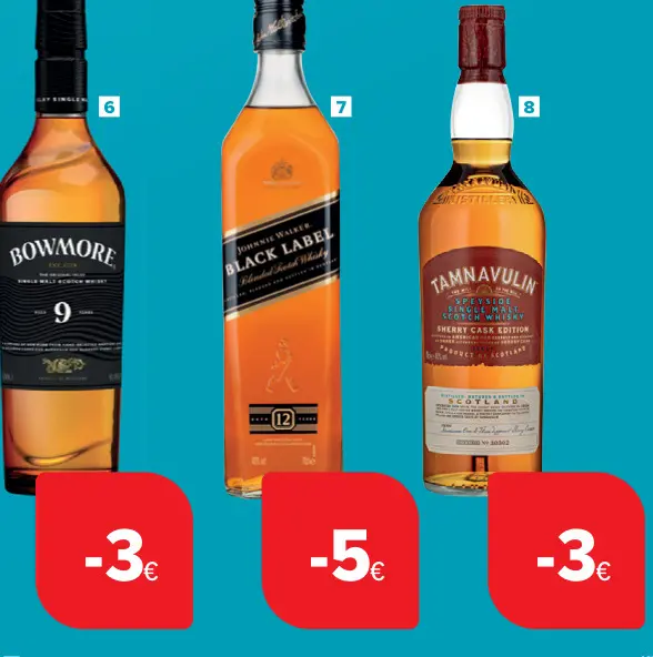 Offre: Bowmore 9 Years, Johnnie Walker Black Label 1