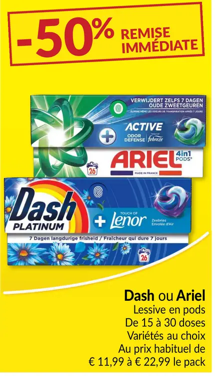 Offre: Lessive en pods