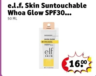 Aanbieding: e.l.f. Skin Suntouchable Whoa Glow SPF30...