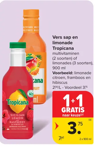 Promotie: Vers sap en limonade
