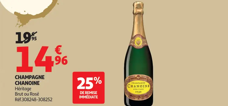 Offre: Chanoine Champagne Héritage Brut ou Rosé
