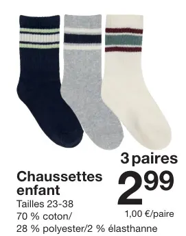 Offre: Chaussettes enfant