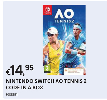 Offre: NINTENDO SWITCH AO TENNIS 2 CODE IN A BOX