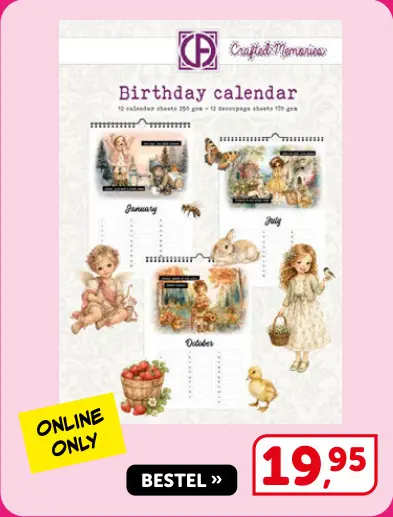 Promotie: Birthday calendar