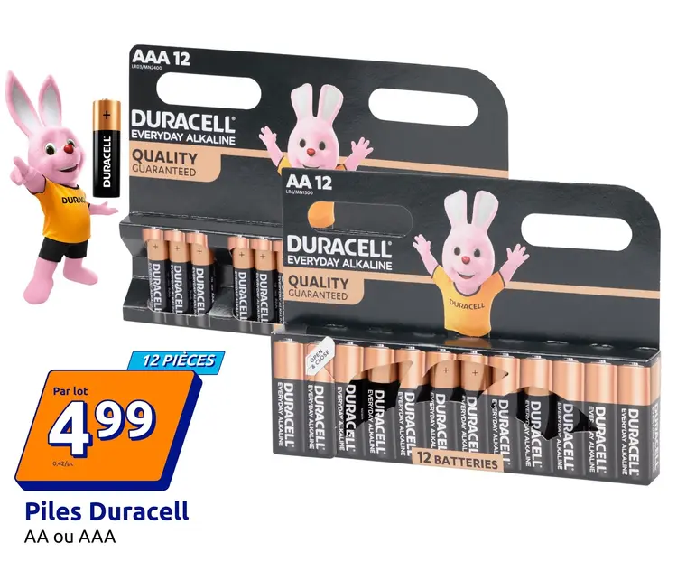 Offre: Piles Duracell