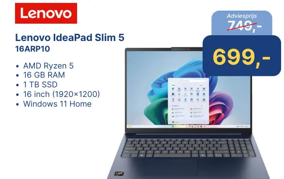 Aanbieding: Lenovo IdeaPad Slim 5 16ARP10