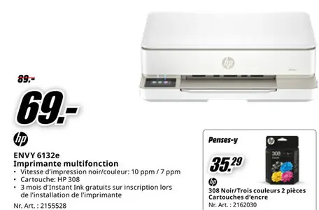 Offre: ENVY 6132e Imprimante multifonction