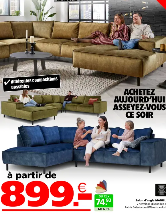 Offre: Salon d'angle MANILL