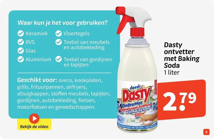 Aanbieding: Dasty ontvetter met Baking Soda