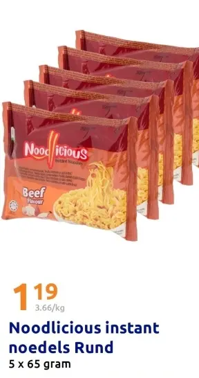Promotie: Noodlicious instant noedels Rund