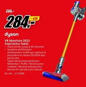 Offre: V8 Absolute 2023 Aspirateur balai