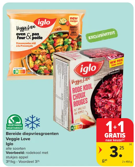 Promotie: Bereide diepvriesgroenten Veggie Love