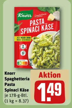 Aanbieding: Spaghetteria Pasta Spinaci Käse