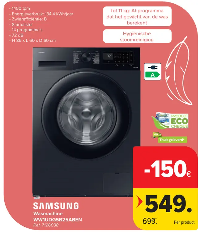 Promotie: Wasmachine