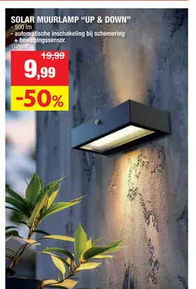 Promotie: Solar muurlamp "up & down"