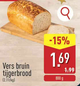 Aanbieding: Vers bruin tijgerbrood