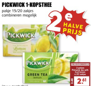 Aanbieding: Pickwick 1-kopsthee
