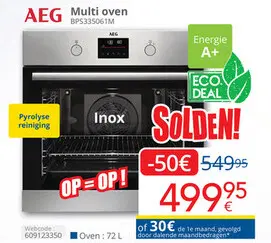 Aanbieding: AEG Multi oven BPS335061M