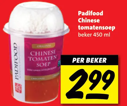 Aanbieding: Padifood Chinese tomatensoep