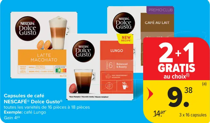 Offre: Capsules de café NESCAFÉ® Dolce Gusto®
