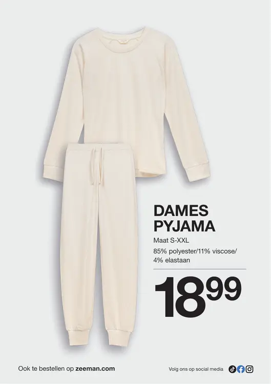 Promotie: Dames pyjama