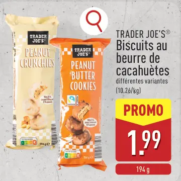 Offre: Biscuits au beurre de cacahuètes