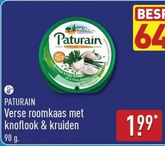 Aanbieding: Verse roomkaas met knoflook & kruiden