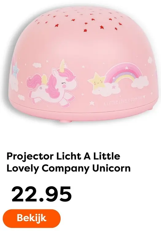 Aanbieding: A Little Lovely Company Projector Licht Unicorn