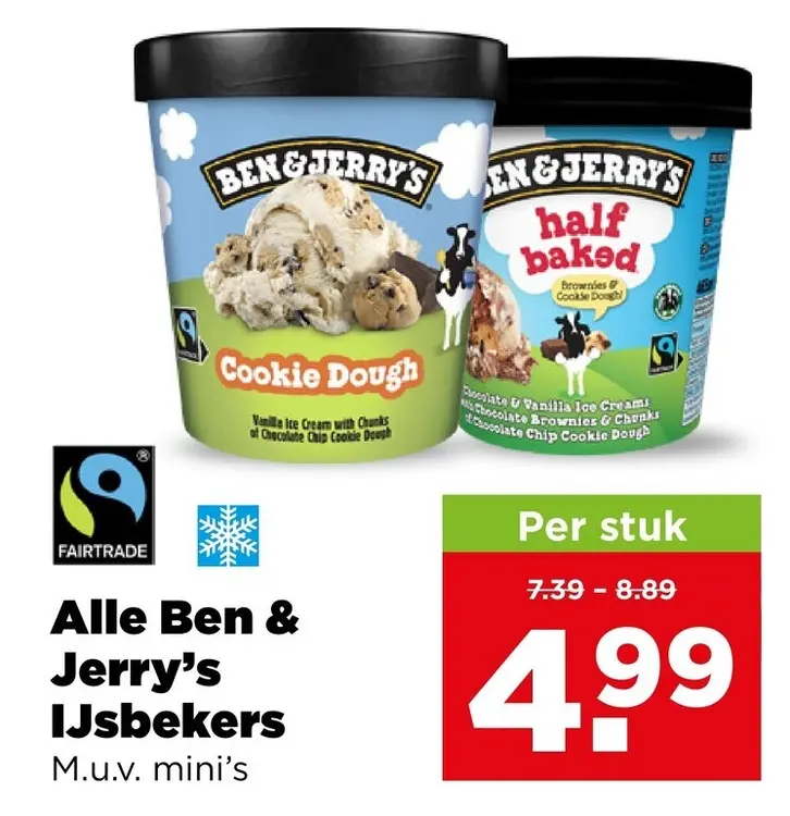 Aanbieding: Ben & Jerry's IJsbekers