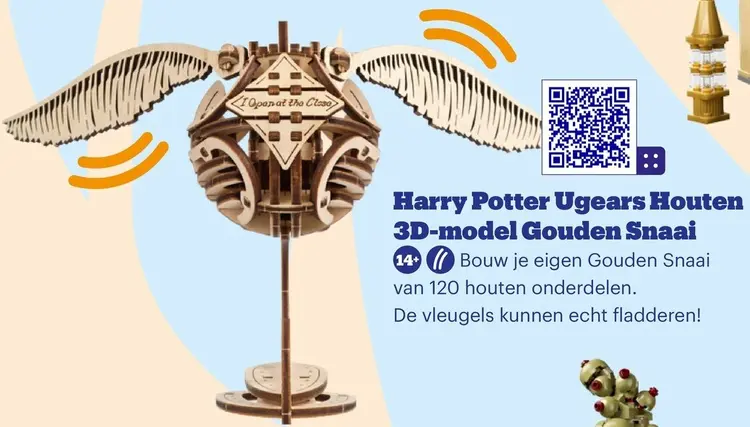 Aanbieding: Harry Potter Ugears Houten 3D-model Gouden Snaai